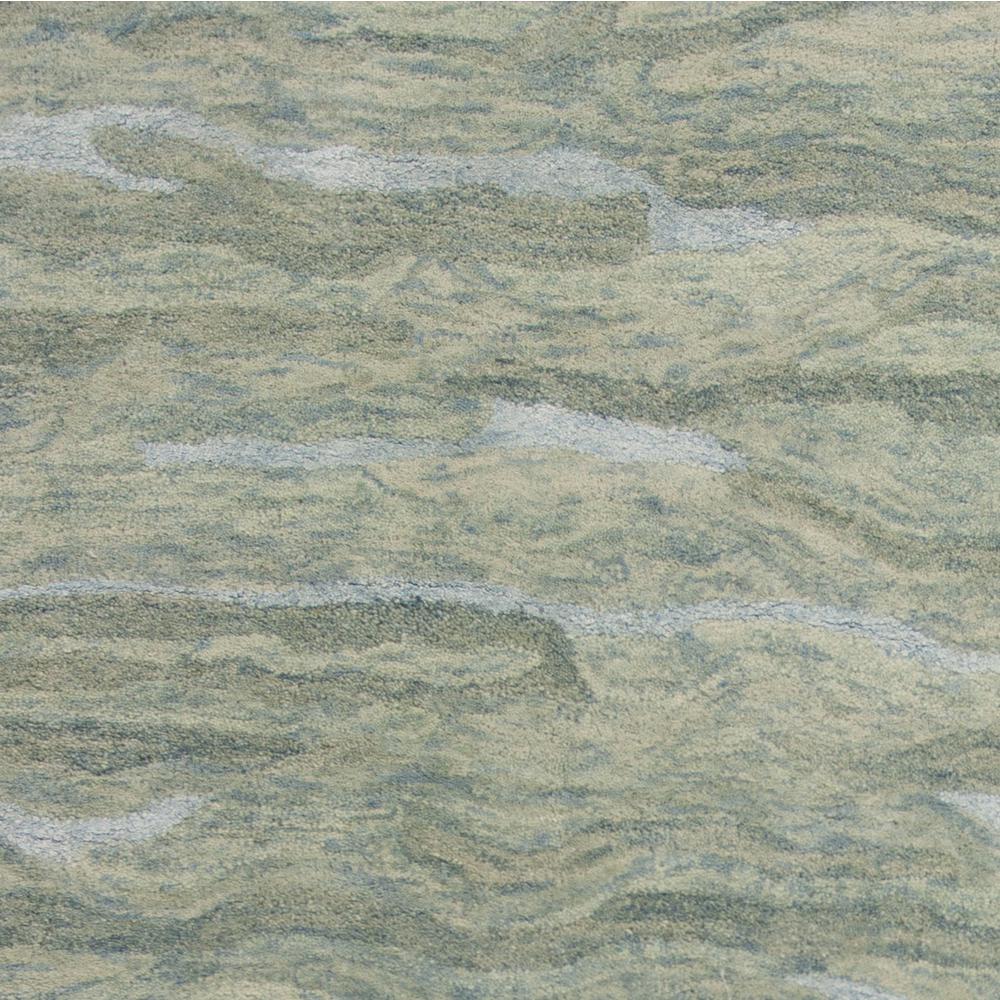 8'x10' Seafoam Blue Hand Tufted Abstract Indoor Area Rug - 375349. Picture 3