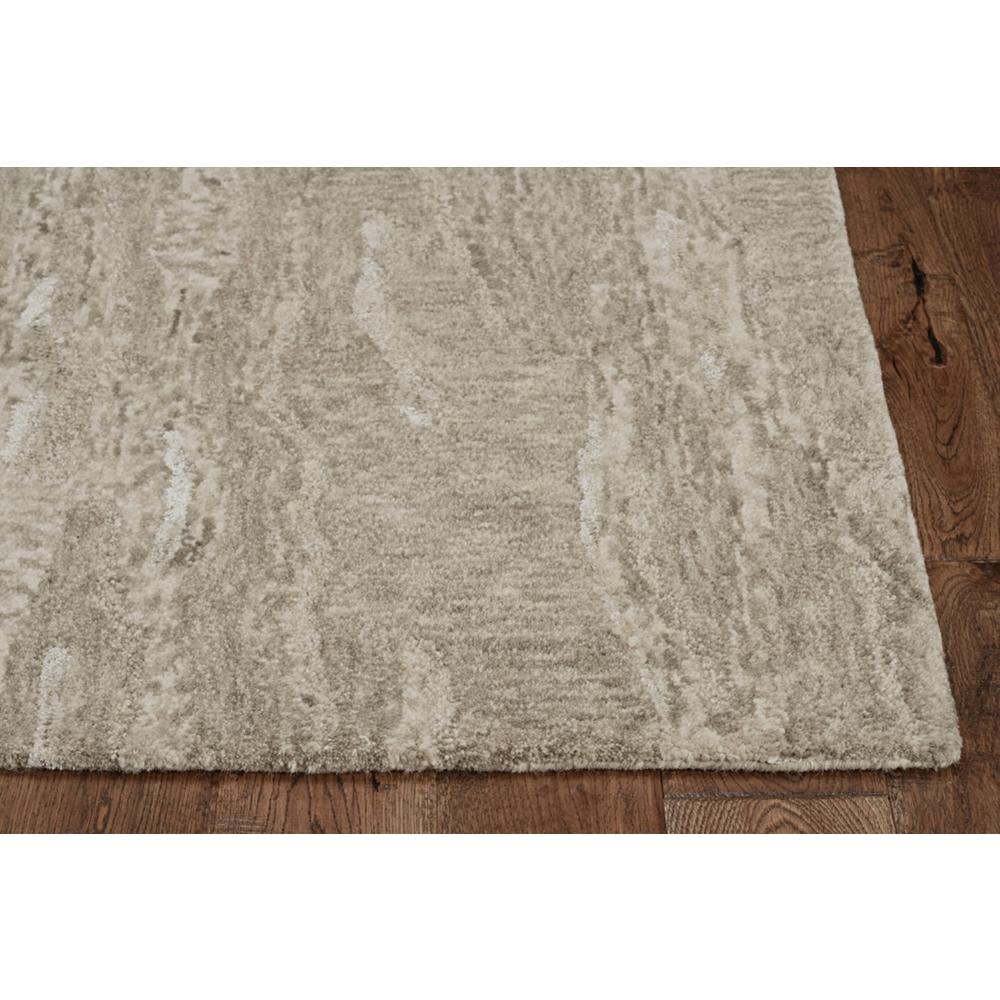 5' x 7' Sand Plain Wool Indoor Area Rug with Viscose Highlights - 375356. Picture 3