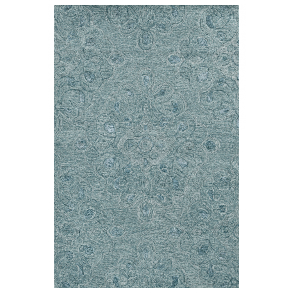 5'x7' Seafoam Blue Hand Tufted Floral Indoor Area Rug - 375360. The main picture.
