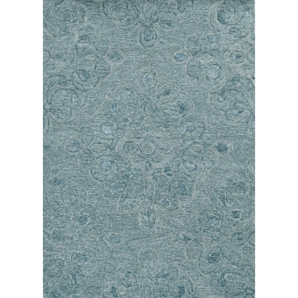 5'x7' Seafoam Blue Hand Tufted Floral Indoor Area Rug - 375360. Picture 2