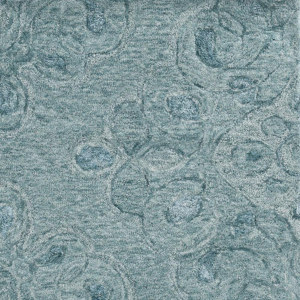 5'x7' Seafoam Blue Hand Tufted Floral Indoor Area Rug - 375360. Picture 3