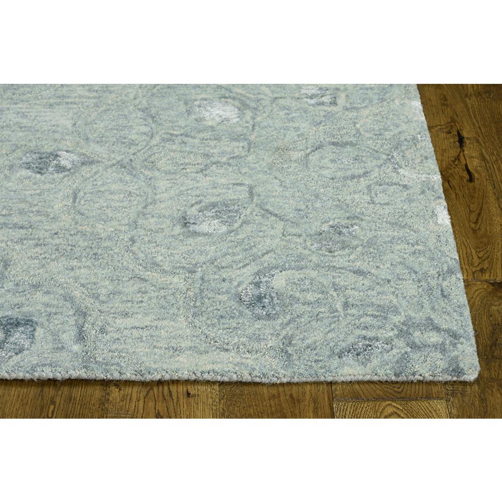 5'x7' Seafoam Blue Hand Tufted Floral Indoor Area Rug - 375360. Picture 4