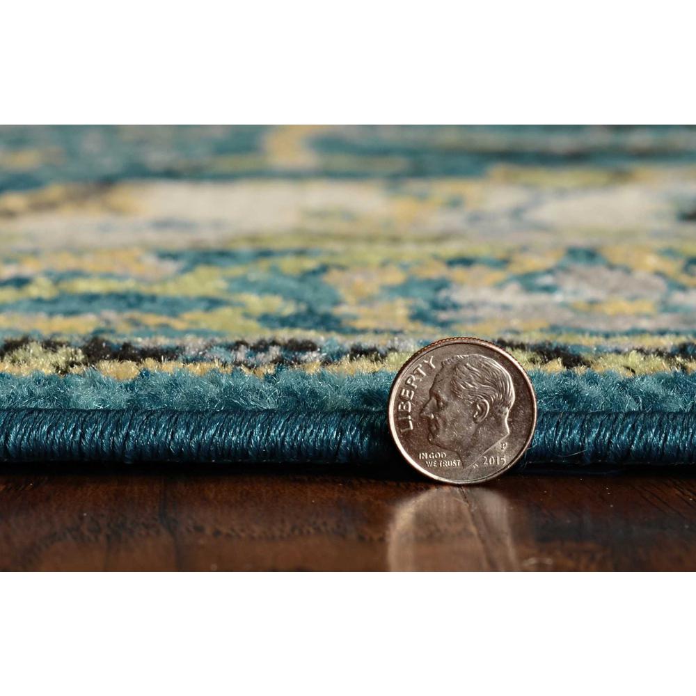 5'x8' Teal Machine Woven Polypropylene Area Rug - 375376. Picture 3