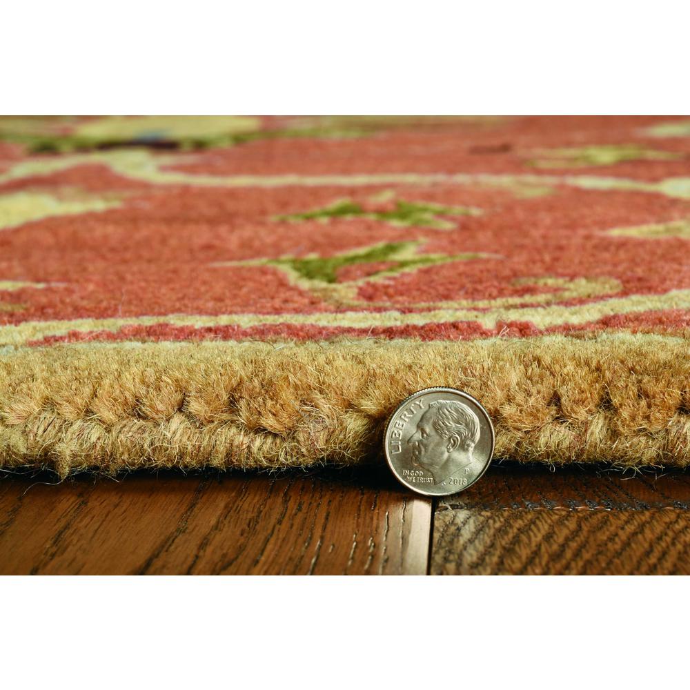 8'x11' Sienna Orange Hand Tufted Traditional Floral Indoor Area Rug - 375527. Picture 1