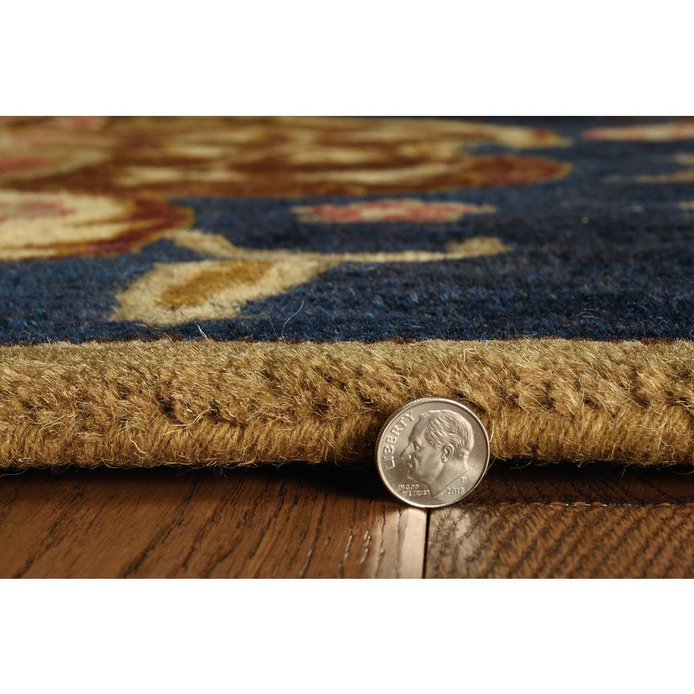 9'x13' Navy Blue Hand Tufted Floral Indoor Area Rug - 375539. Picture 5