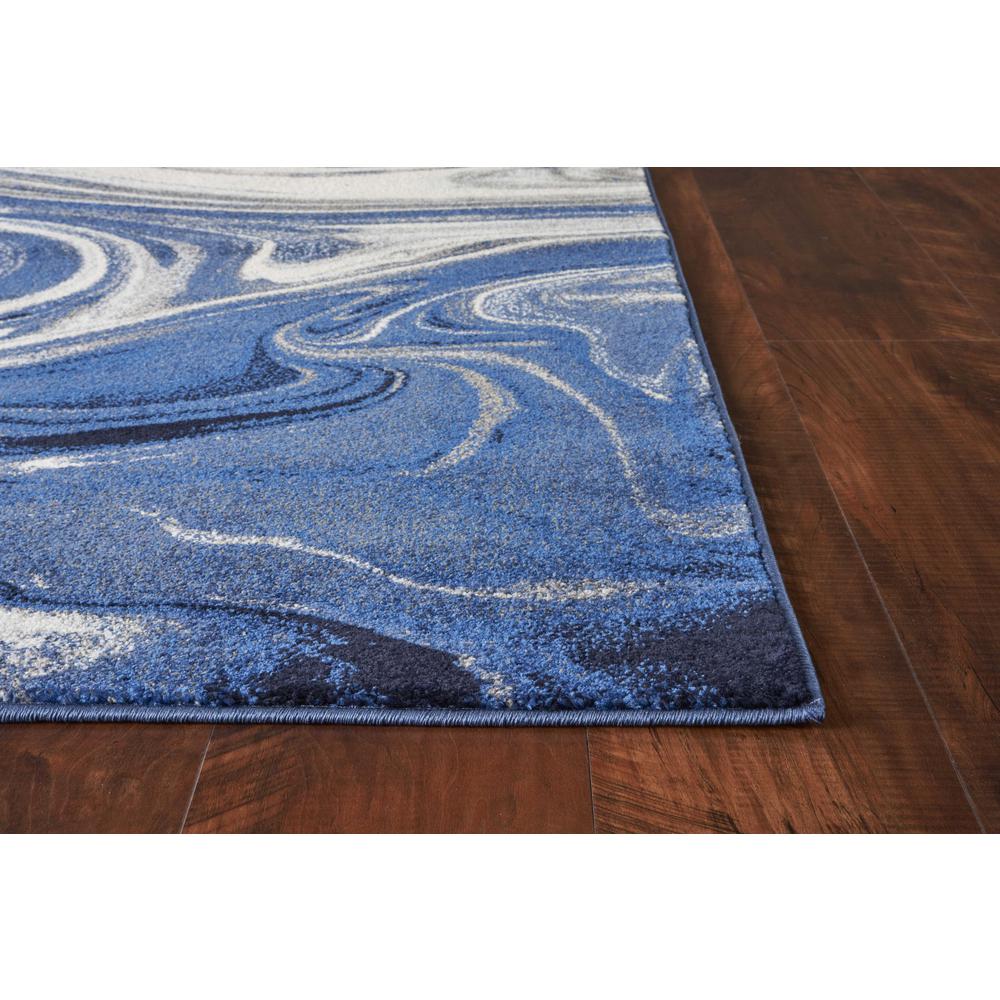 3' x 5' Blue Abstract Waves Area Rug - 375606. Picture 1
