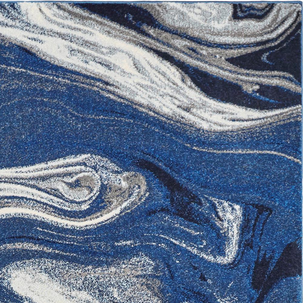 3' x 5' Blue Abstract Waves Area Rug - 375606. Picture 4