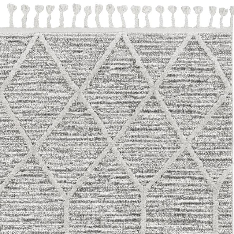 12'x15' Ivory Grey Machine Woven Geometric Indoor Area Rug - 375670. Picture 4