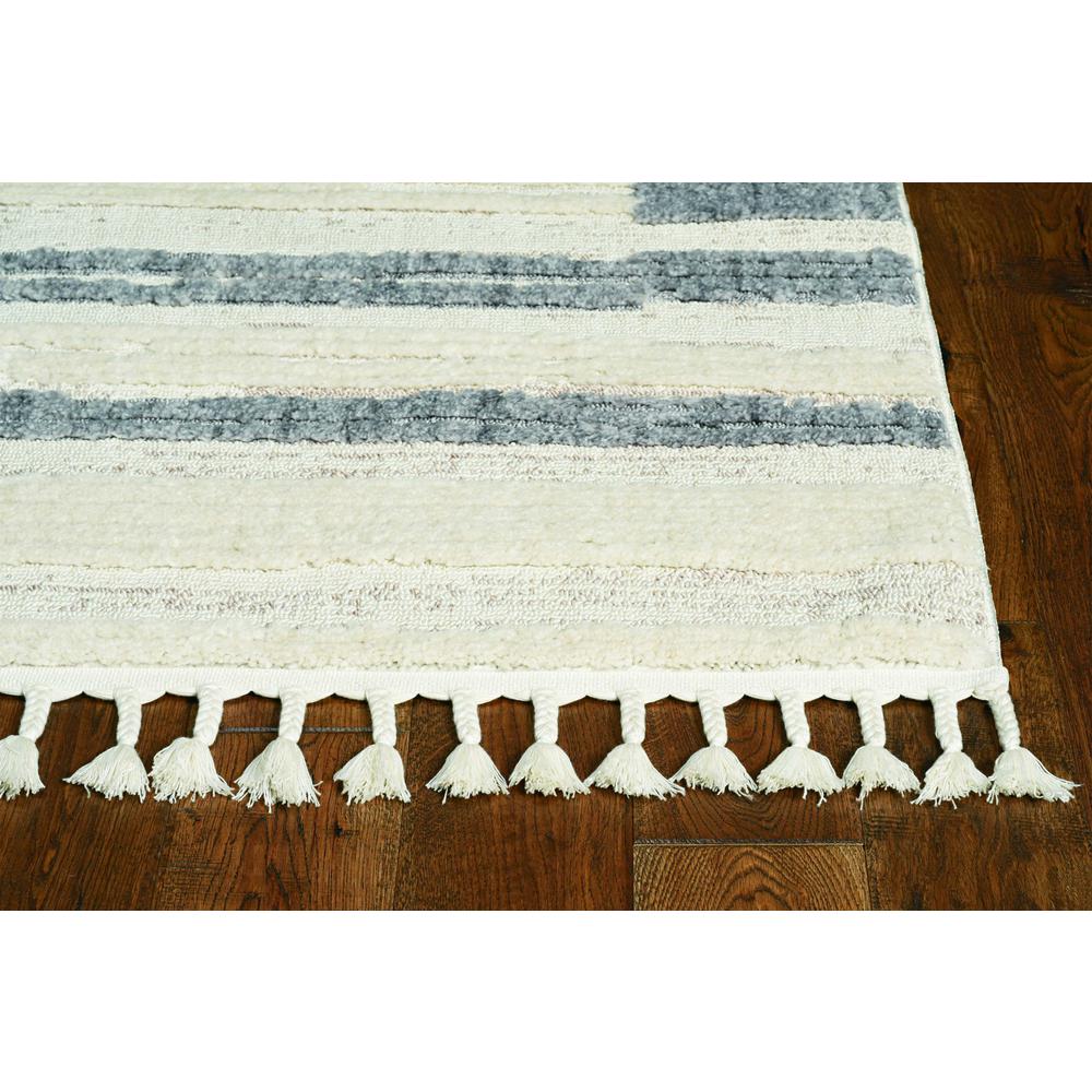144" X 180" Ivory  Grey Polyester Rug - 375688. Picture 1