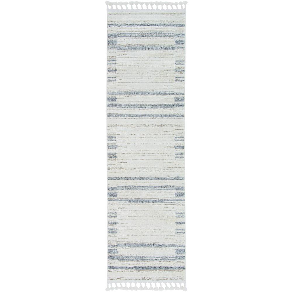 9'x13' Ivory Grey Machine Woven Abstract Color Block Indoor Area Rug - 375693. Picture 1