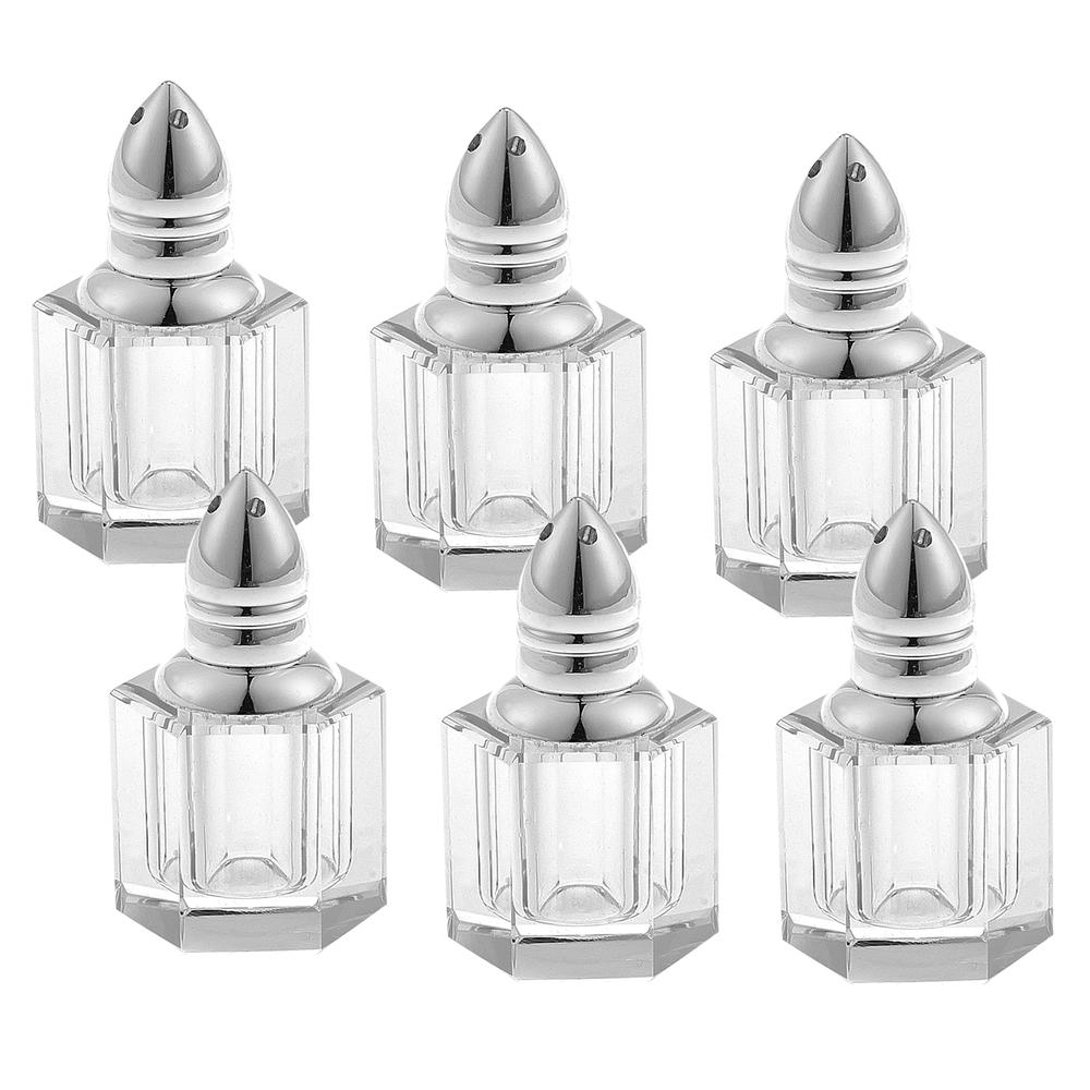 Individual Silver Crystal Salt and Peppers  Gift Boxed 6 Pc Set - 375761. Picture 1