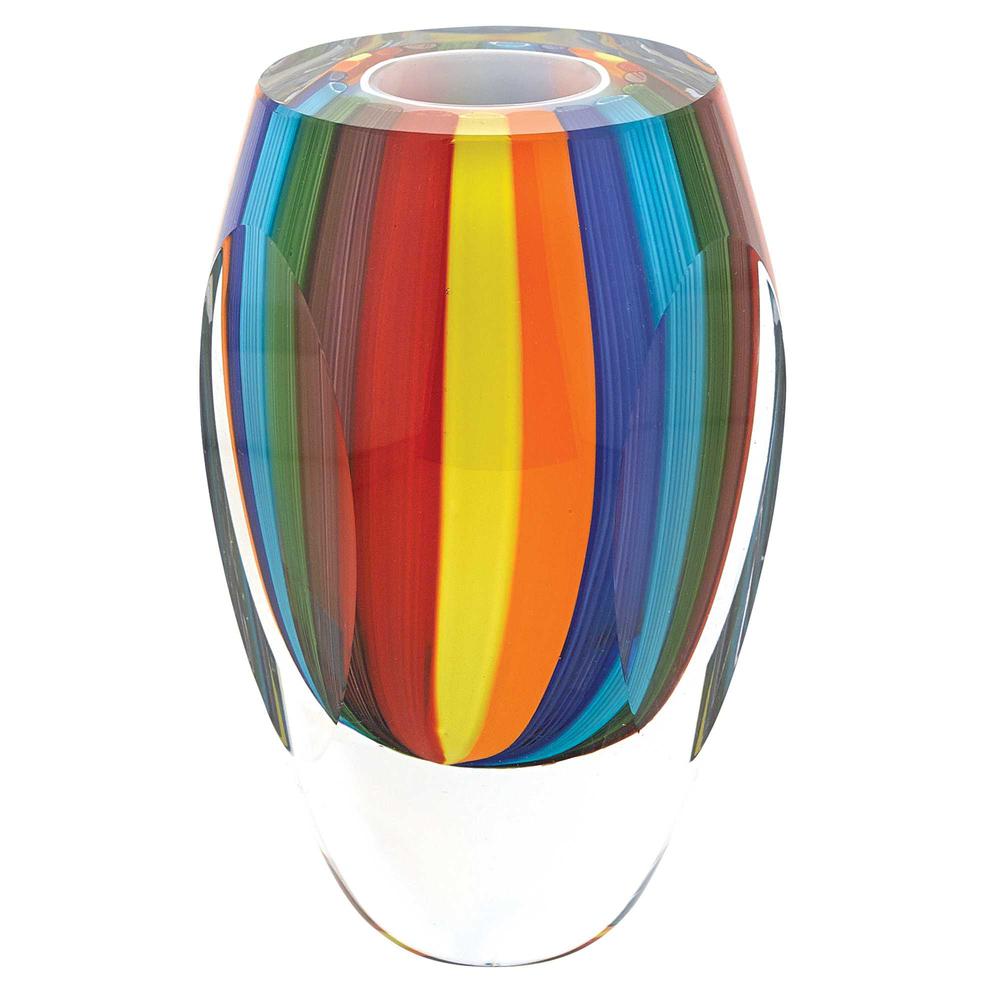 6" MultiColor Art Glass Vase - 375787. Picture 1