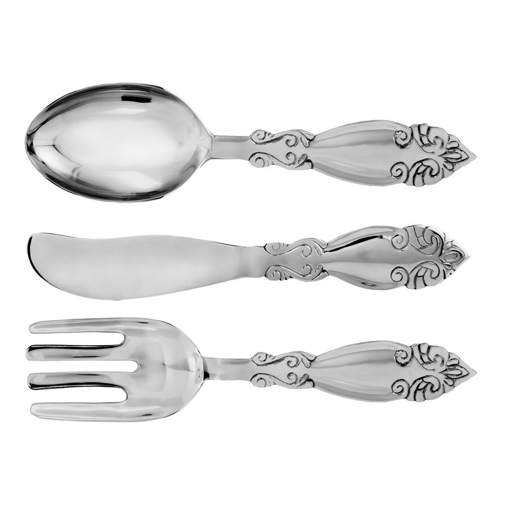 Set of Three Silver Cutlery Wall Art - 375918. Picture 1