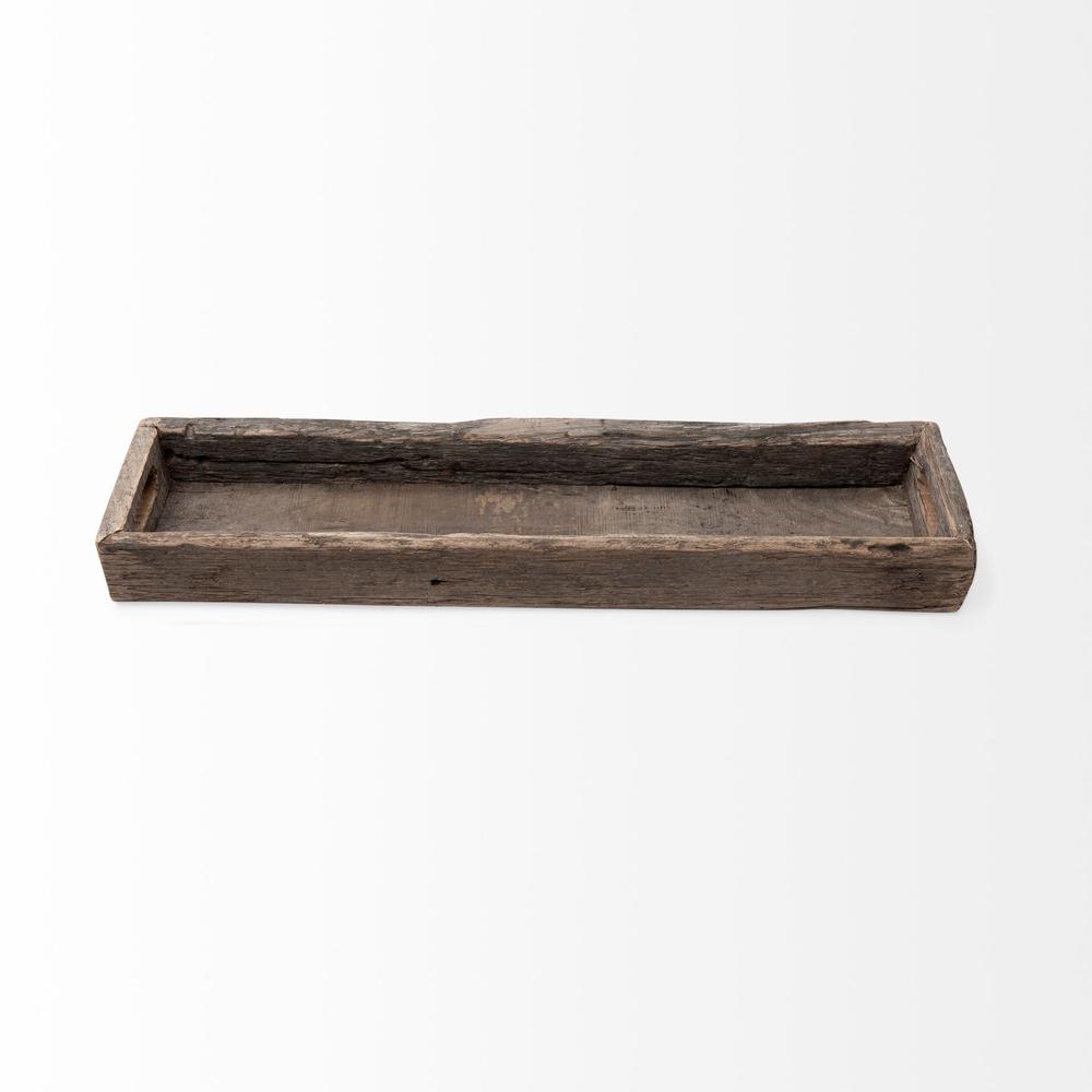 Meduim Natural Brown Reclaimed Wood With Grains And Knots Highlight Tray - 376045. Picture 2