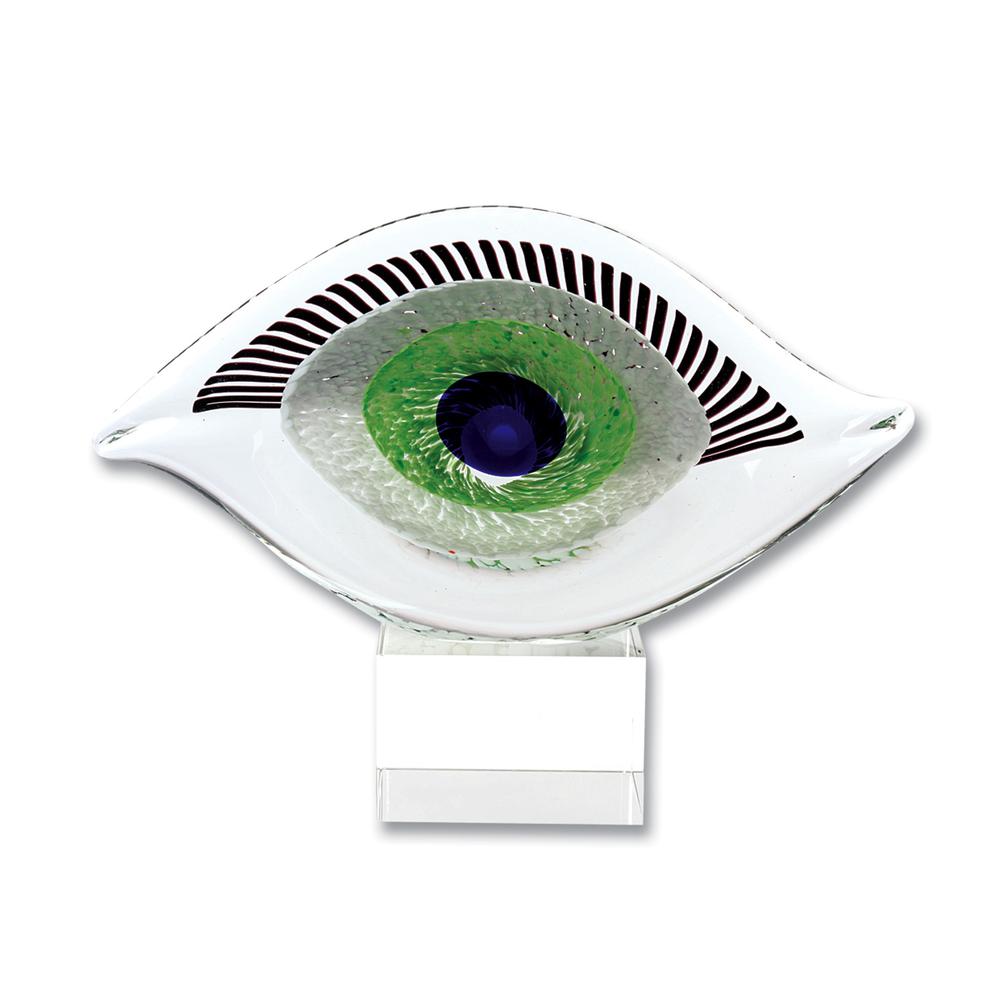 7" MultiColor Glass Art Glass Eye Centerpiece - 376114. Picture 1