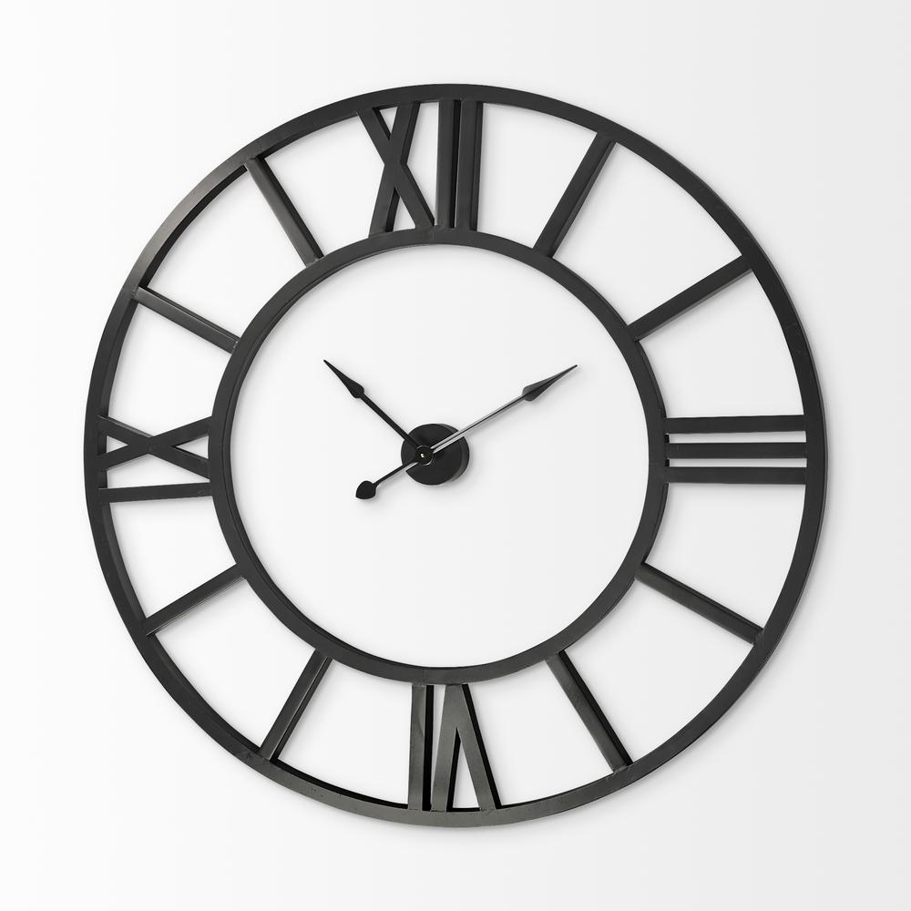 54" Round XL Industrial style Wall Clock w/ Open Face Desing - 376239. Picture 1