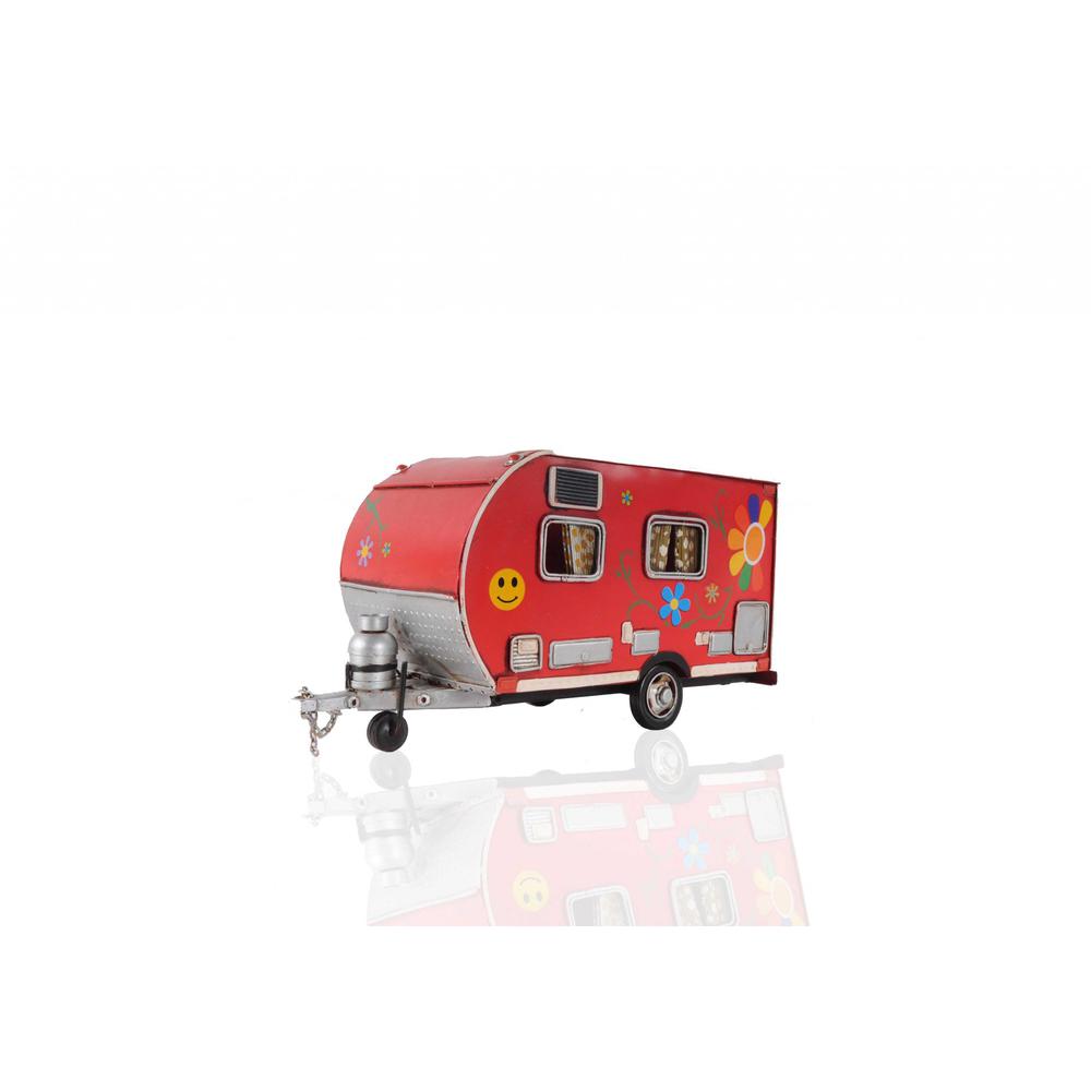 Red Camper Trailer Model Tissue Holder - 376334. Picture 1