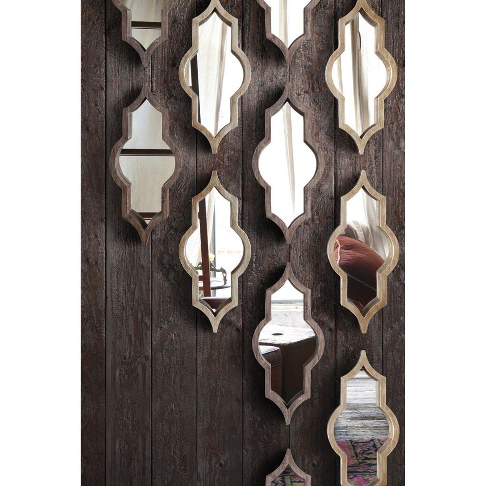 Brown Wood Frame Wall Mirror - 376401. Picture 2