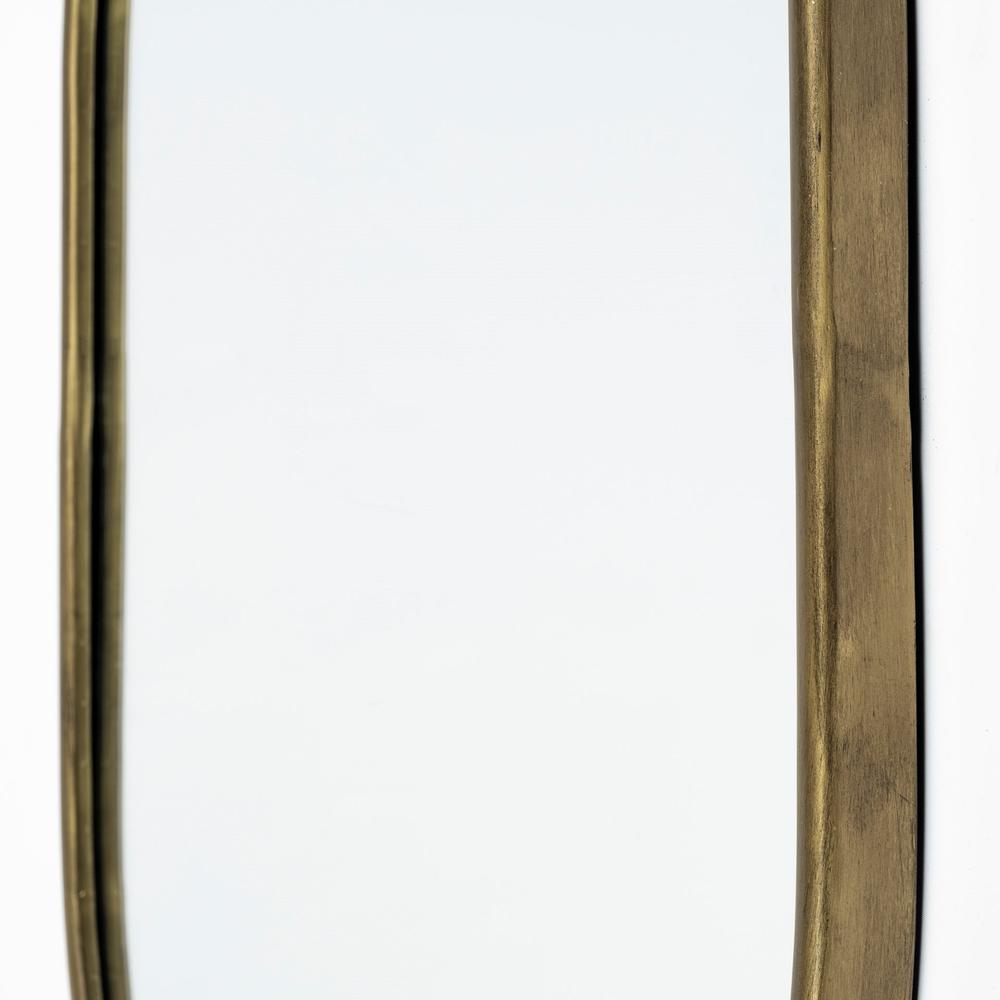 Oval Gold Metal Frame Wall Mirror - 376434. Picture 3