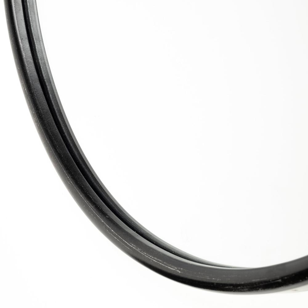 Oval Black Metal Frame Wall Mirror - 376435. Picture 4