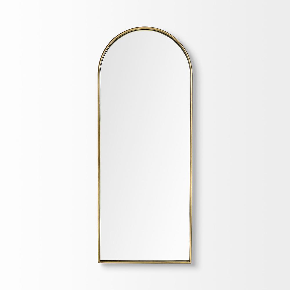 Arch Gold Metal Frame Wall Mirror - 376436. Picture 2