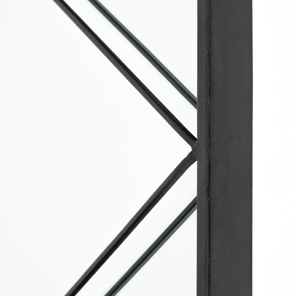 Rectangular Black Metal Frame Wall Mirror - 376438. Picture 4
