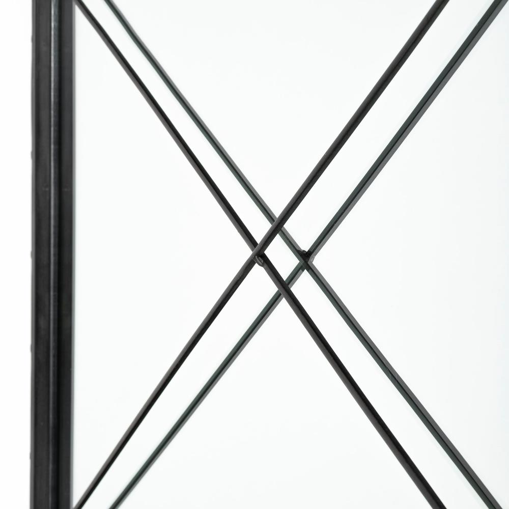Rectangular Black Metal Frame Wall Mirror - 376438. Picture 5