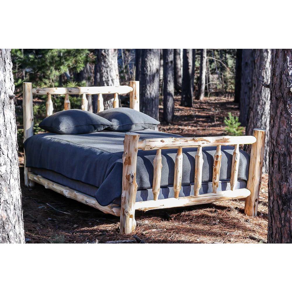 Rustic and Natural Cedar California King Traditional Log Bed - 376455. Picture 4