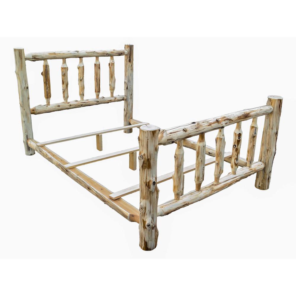 Rustic and Natural Cedar Double Traditional Log Bed - 376464. Picture 1