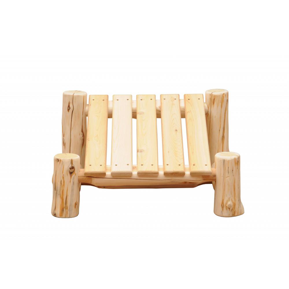 Rustic and Natural Cedar Outdoor Adirondack Ottoman - 376470. Picture 2