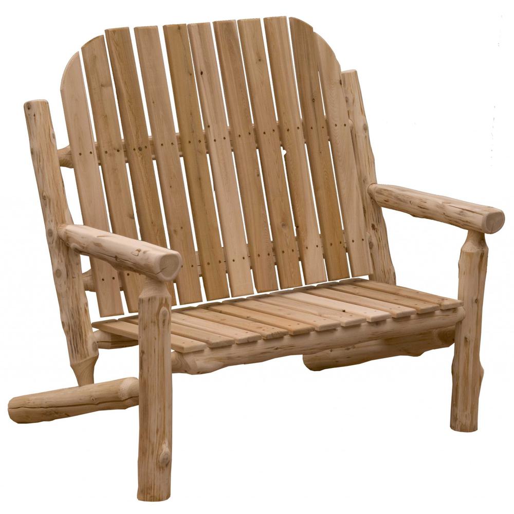 Rustic and Natural Cedar Two - Person Adirondack Chair - 376471. Picture 1
