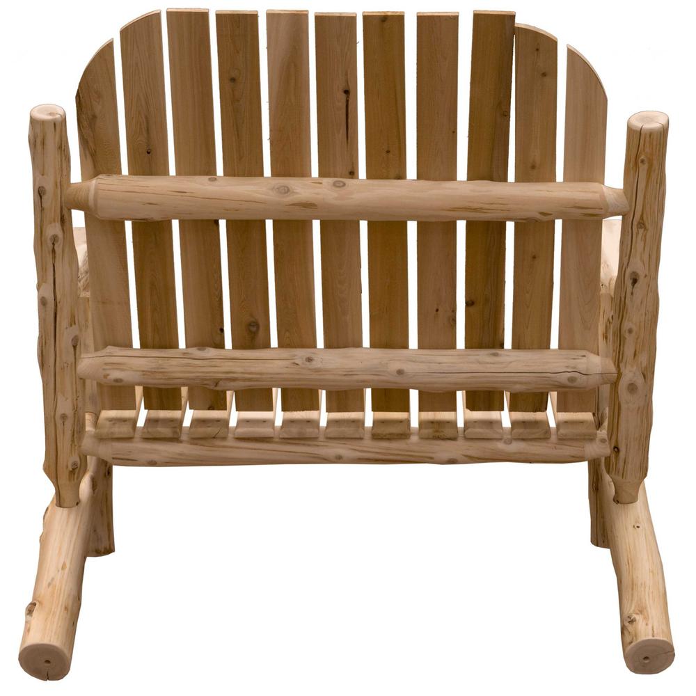 Rustic and Natural Cedar Two - Person Adirondack Chair - 376471. Picture 4