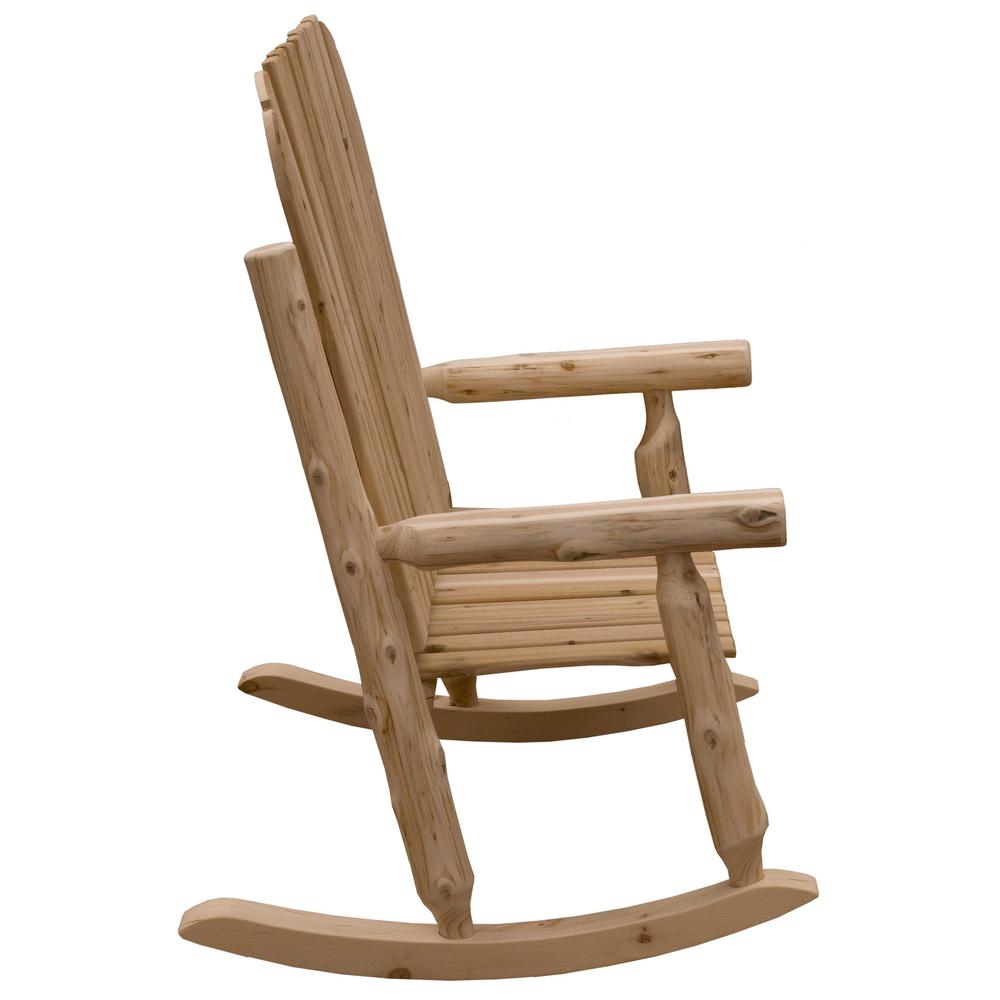 Rustic and Natural Cedar Two-Person Adirondack Rocking Chair - 376473. Picture 3
