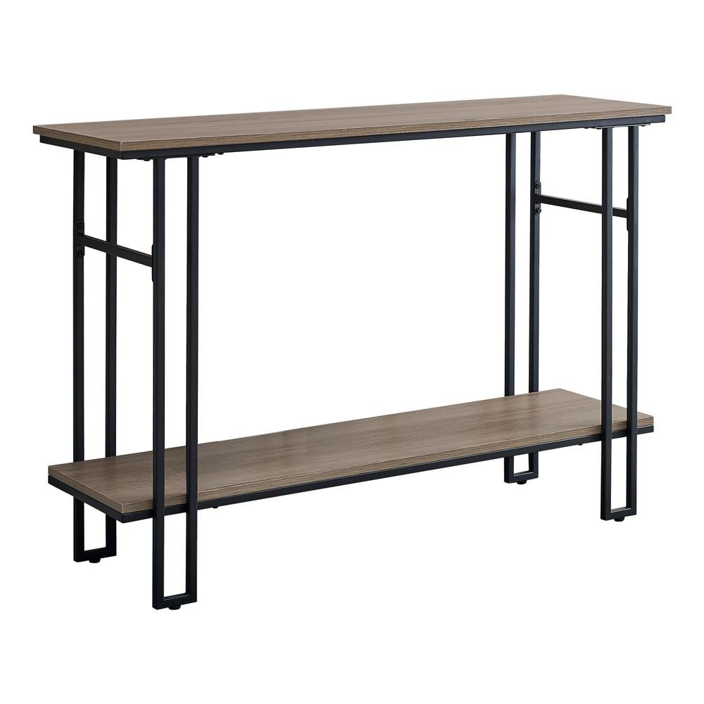48" Rectangular GreywithBlack Metal Hall Console Accent Table - 376512. Picture 1
