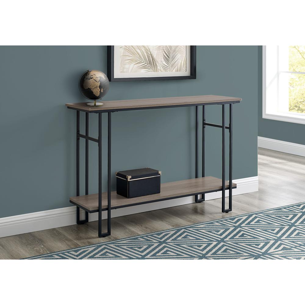 48" Rectangular GreywithBlack Metal Hall Console Accent Table - 376512. Picture 3