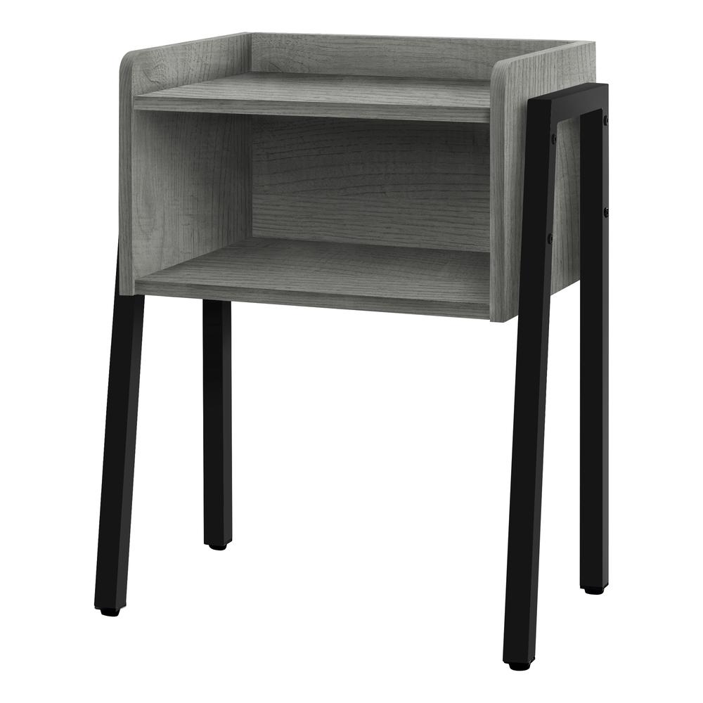 23" Rectangular Grey and Black Metal Accent Table - 376517. Picture 1
