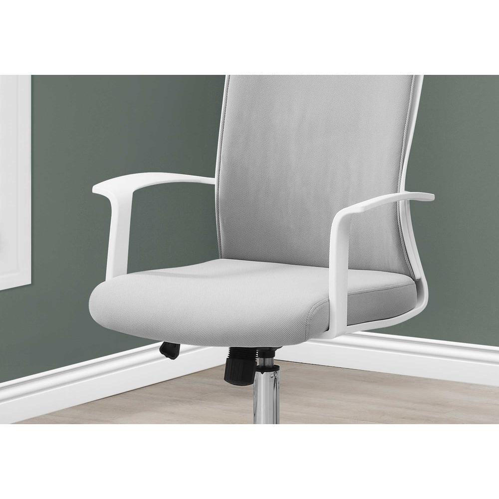 WhitewithGrey Fabric High Back Executive Office Chair - 376545. Picture 2