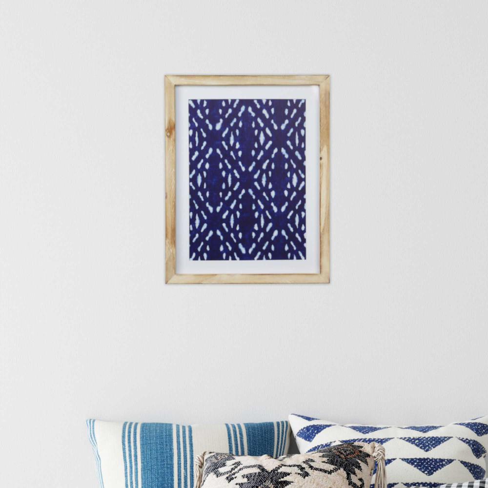 Indigo and White Print Design Framed Wall Art - 376646. Picture 6