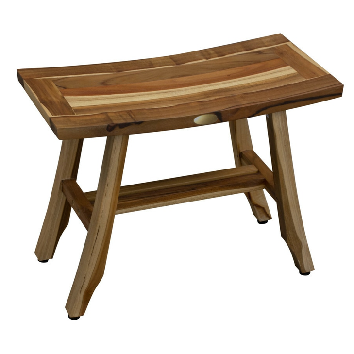 Contemporary Teak Shower Stool or Bench in Natural Finish - 376743. Picture 1