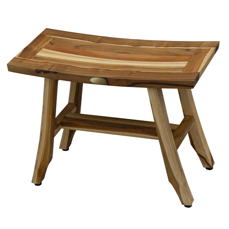 Contemporary Teak Shower Stool or Bench in Natural Finish - 376743. Picture 2