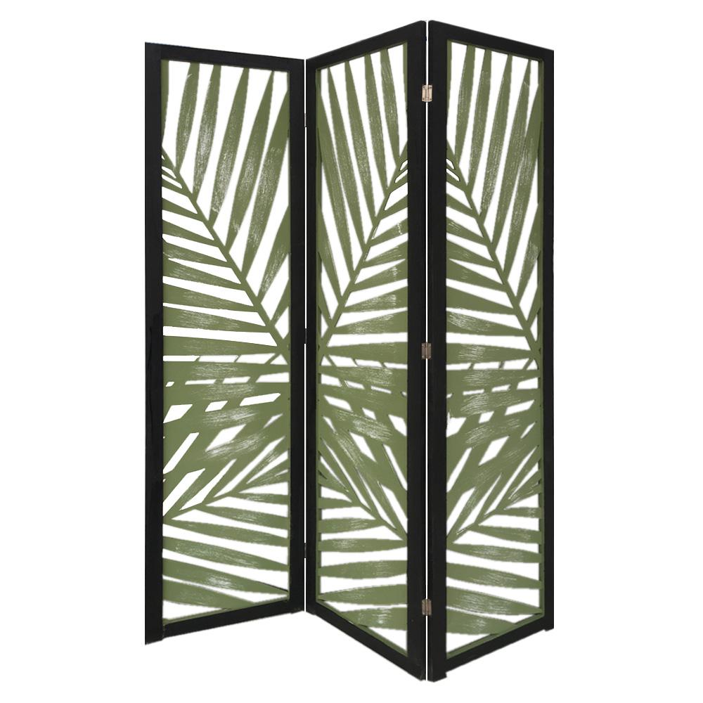 3 Panel Green Room Divider with Tropical leaf - 376793. Picture 5