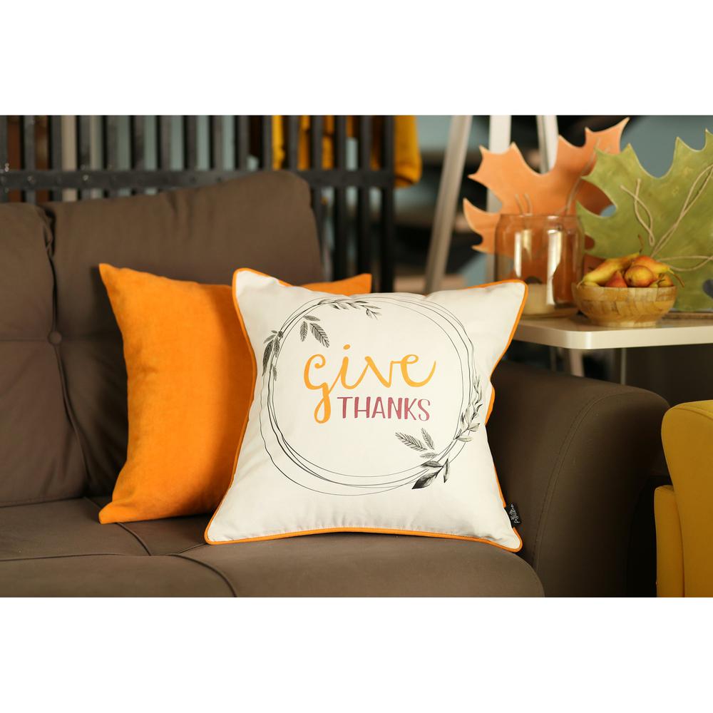 Set of 4 18" Thanksgiving Pie Throw Pillow Cover in Muliticolor - 376856. Picture 1