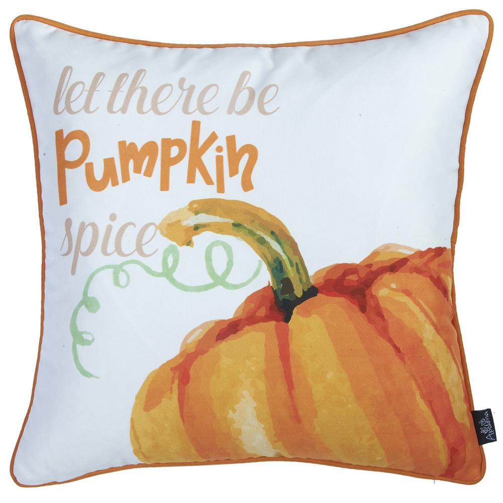 Set of 4 18" Pumpkin Pie Throw Pillow Cover in Multicolor - 376867. Picture 3