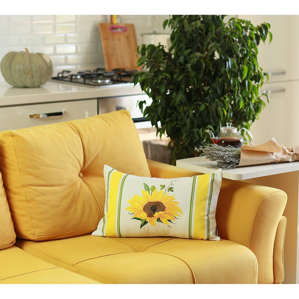 Set of 4 Sunflower Design Lumbar Pillow Covers - 376874. Picture 3