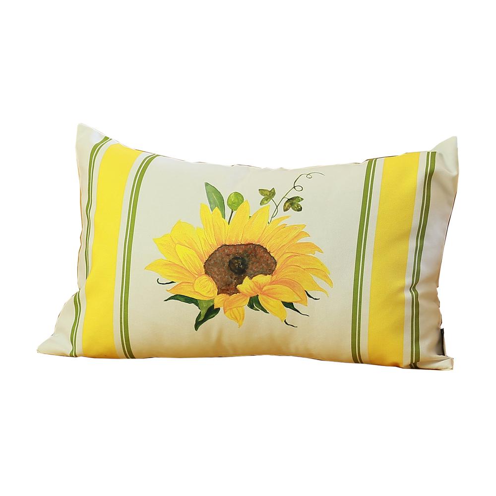 Set of 4 Sunflower Design Lumbar Pillow Covers - 376874. Picture 5