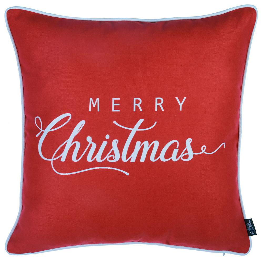 Set of 4 18" Merry Christmas Throw Pillow Cover in Multicolor - 376897. Picture 6