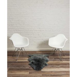 2' x 3' Warm Gray New Zealand Natural Sheepskin Rug - 376922. Picture 4