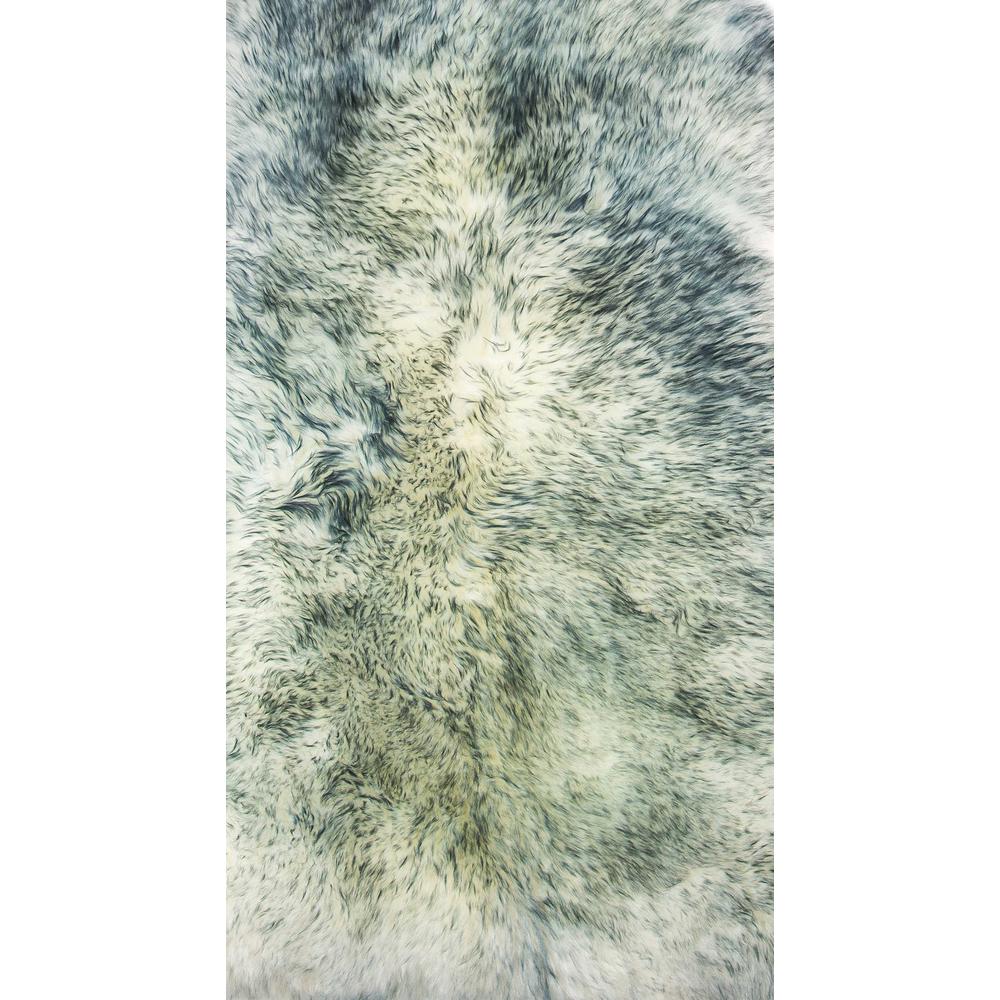 2' x 3' Gray Mist New Zealand Natural Sheepskin Rug - 376923. Picture 1