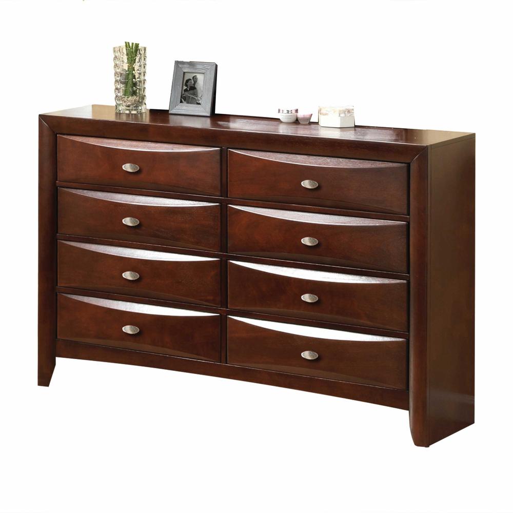 41" Espresso Wood Finish Dresser with 8 Drawers - 376976. Picture 1