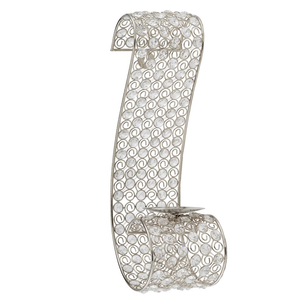 Gold and Faux Crystal  Swirling Wall Sconce - 379763. Picture 1